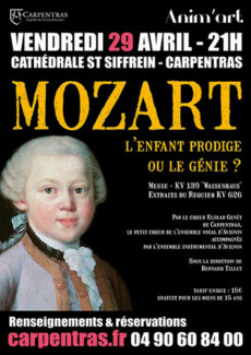 Choeur Elzéar Genêt Carpentras Concert Mozart 29 Avril 2016
