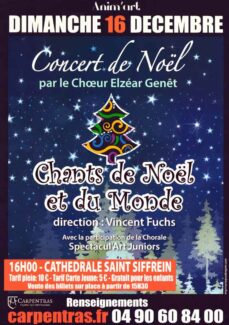 Choeur Elzéar Genêt Carpentras Concert de Noël 2018
