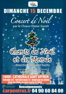 Choeur Elzéar Genêt Carpentras Concert de Noël 15 décembre 2019 Cathédrale Saint Siffrein
