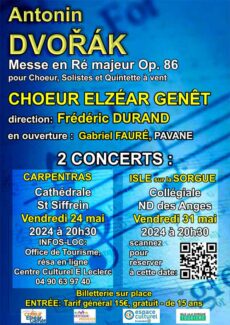 2 Concerts de Dvorak mai 2024