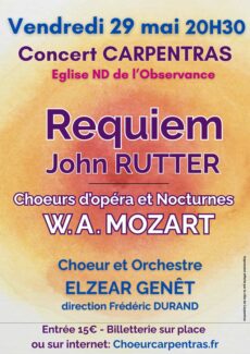 Requiem John Rutter & Mozart Carpentras